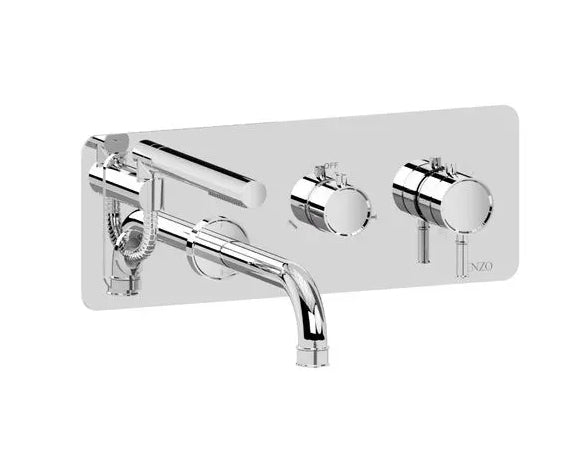 Alyss, Wall mount tub filler with retractable hose
