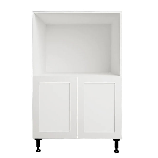Armoire de cuisine à micro-ondes à base blanche Shaker 2 portes 24 L x 34-3/4 H x 24 po