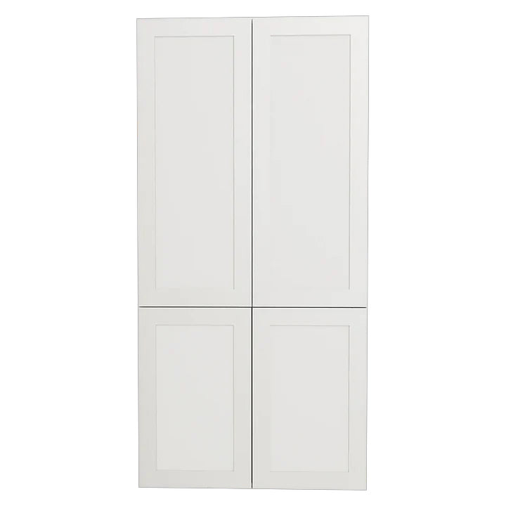 Armoire de cuisine blanche mate de style Shaker, garde-manger supérieur, unité à 2 portes, 30 L x 55 H x 24 po