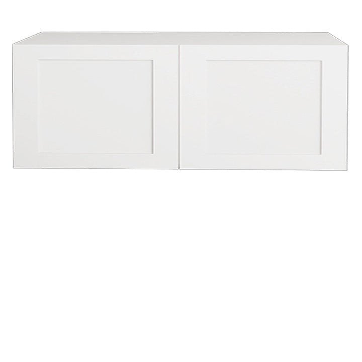 Shaker White Upper Hood Kitchen Cabinet 2 Doors 24 L x 15 H x 12 1/2 P in