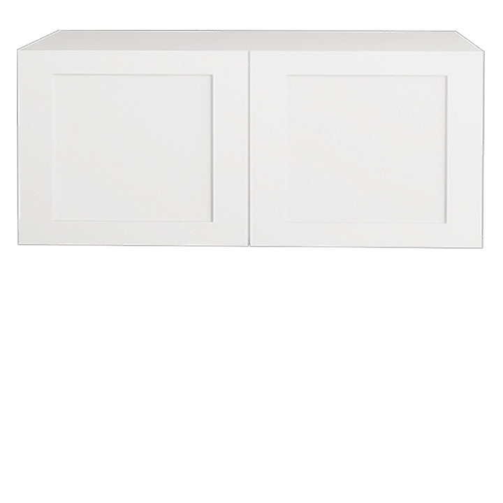Armoire de cuisine blanche mate de style Shaker, unité supérieure à 2 portes, 24 L x 21 H x 12 1/2 po
