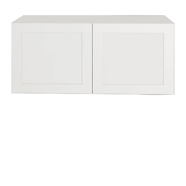 Armoire de cuisine supérieure blanche mate de style Shaker, réfrigérateur à 2 portes, unité 30 L x 20 H x 12 1/2 po