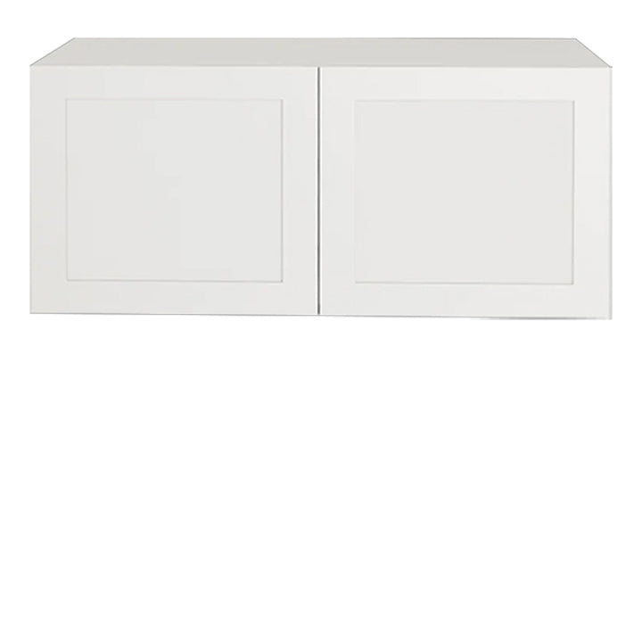 Armoire de cuisine blanche mate de style Shaker, unité supérieure à 2 portes, 30 L x 24 H x 12 1/2 po