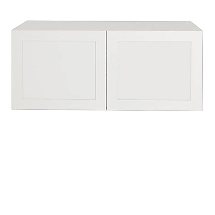 Armoire de cuisine supérieure avec réfrigérateur blanc Shaker 2 portes 30 L x 14 H x 12 1/2 po