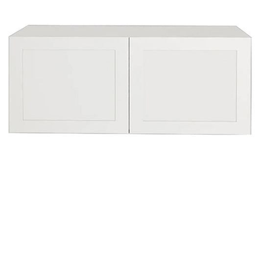 Shaker White Upper Refrigerator Kitchen Cabinet  2 Doors 36 L x 14 H x 12 1/2 P in