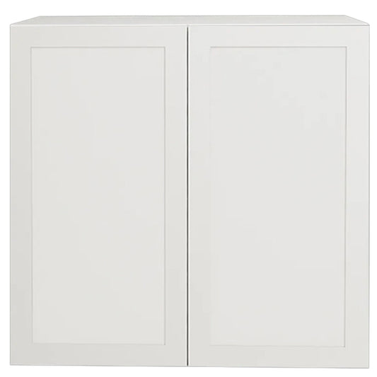 Armoire de cuisine blanche mate de style Shaker, unité supérieure à 2 portes, 33 L x 36 H x 12 1/2 po