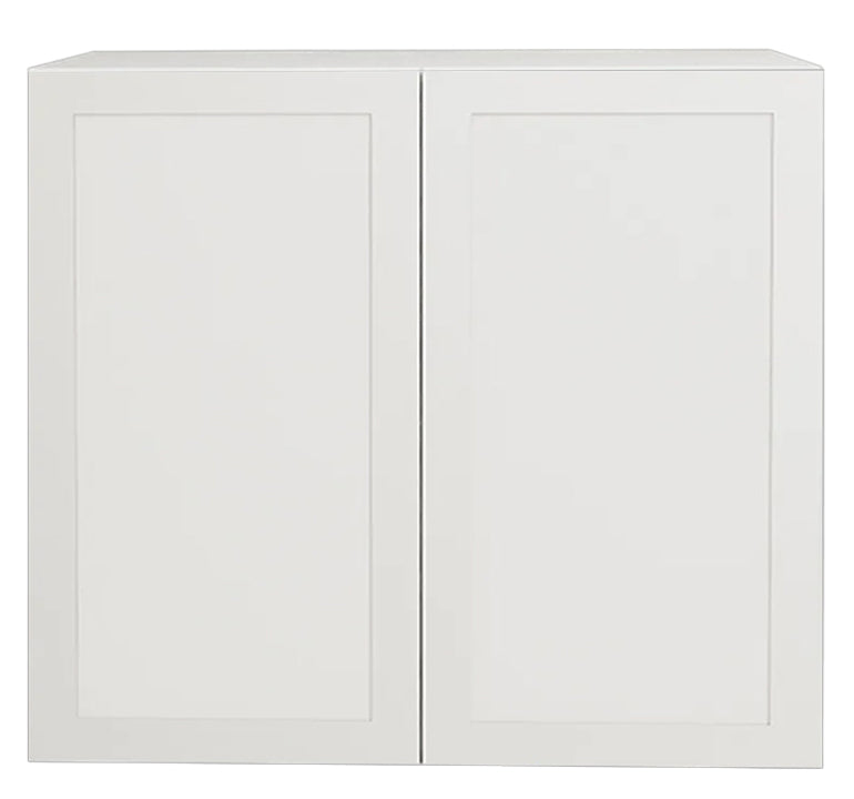 Armoire de cuisine blanche mate de style Shaker, unité supérieure à 2 portes, 36 L x 36 H x 12 1/2 po