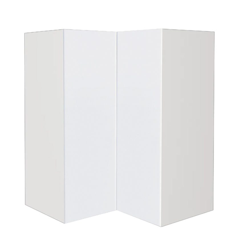 Armoire  de cuisine blanc brillant, Coin Supérieure 24 L x 36 H x 12 ½ po