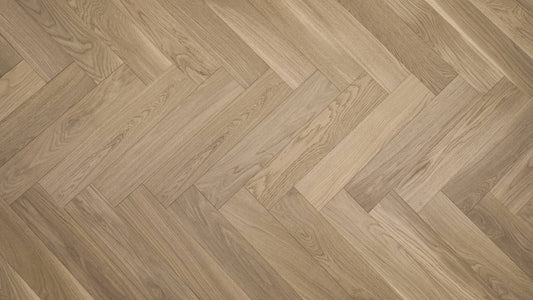 Plancher en bois d'ingénierie Chêne American Herringbone Collection 5 - Macaroon