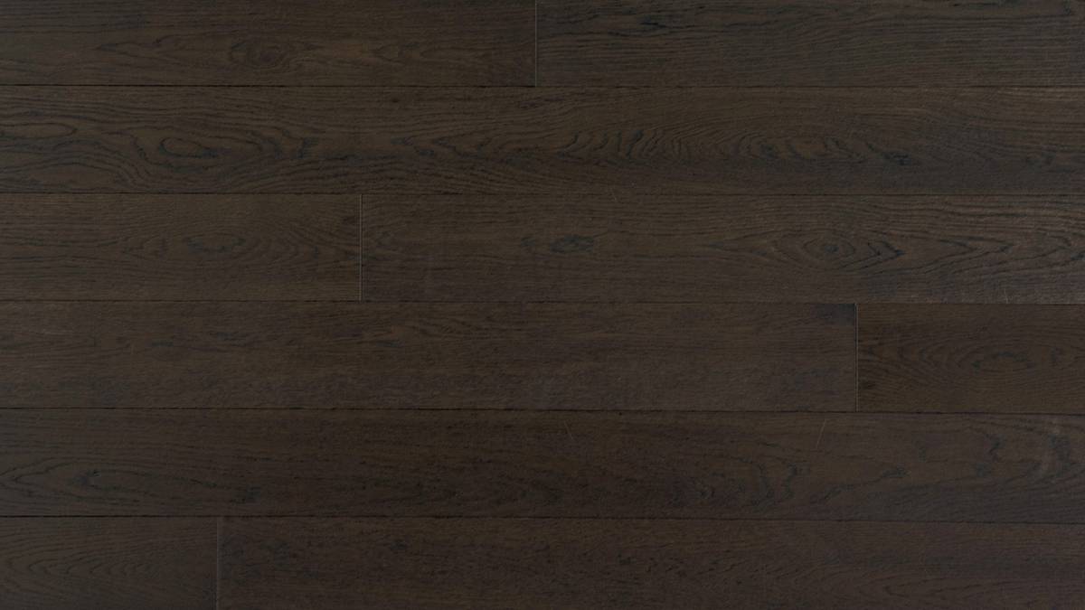Engineered Hardwood Flooring American Oak 6 in Collection Black Brown