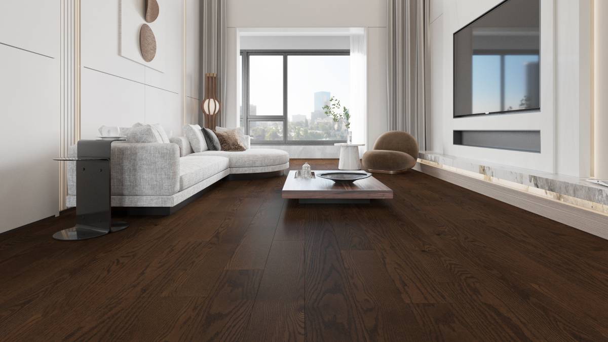 Plancher en bois d'ingénierie Chêne blanc américain Collection 6  Camel