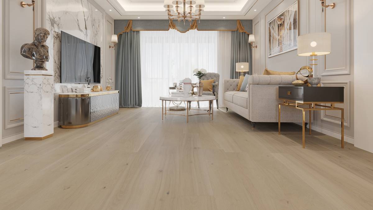 Engineered Hardwood Flooring American White Oak 6 in Collection Naked Oak