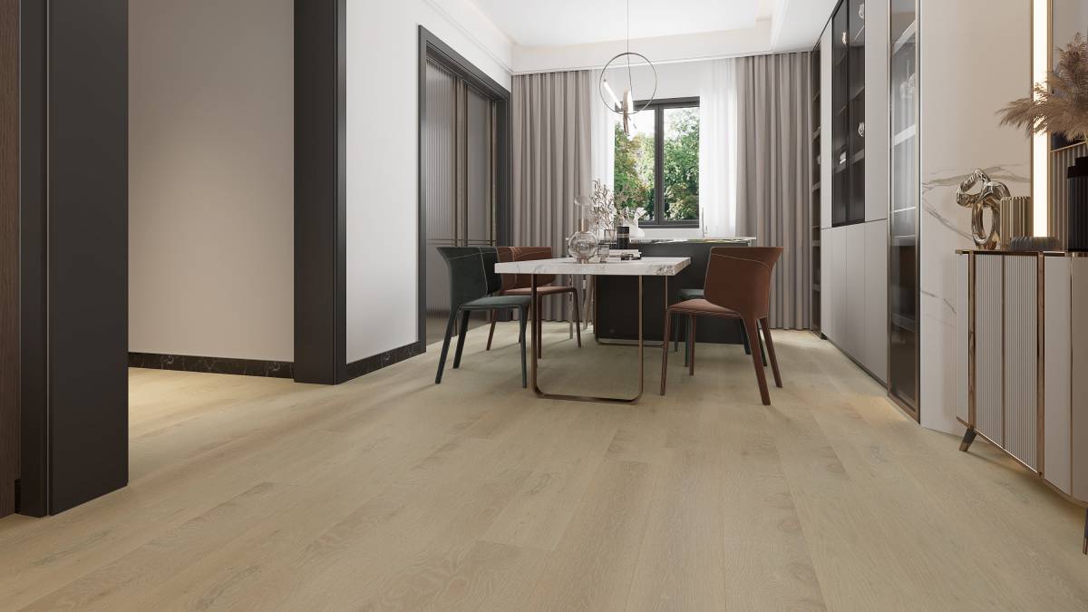 Plancher en bois d'ingénierie Chêne blanc d'Amérique Oak 7 Collection Wheat Berry
