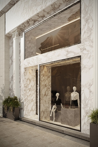 Dalle en porcelaine Teracanto - Arabescato Royale  12mm 126x63 in
