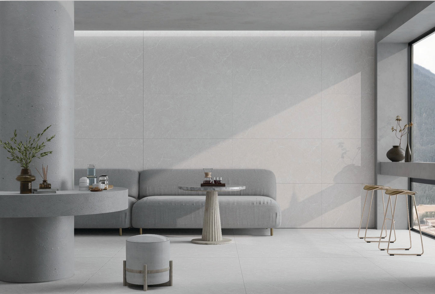 Porcelain Tile ARCADIA BIANCO Collection 3 Sizes 1 Color 2 Finishs
