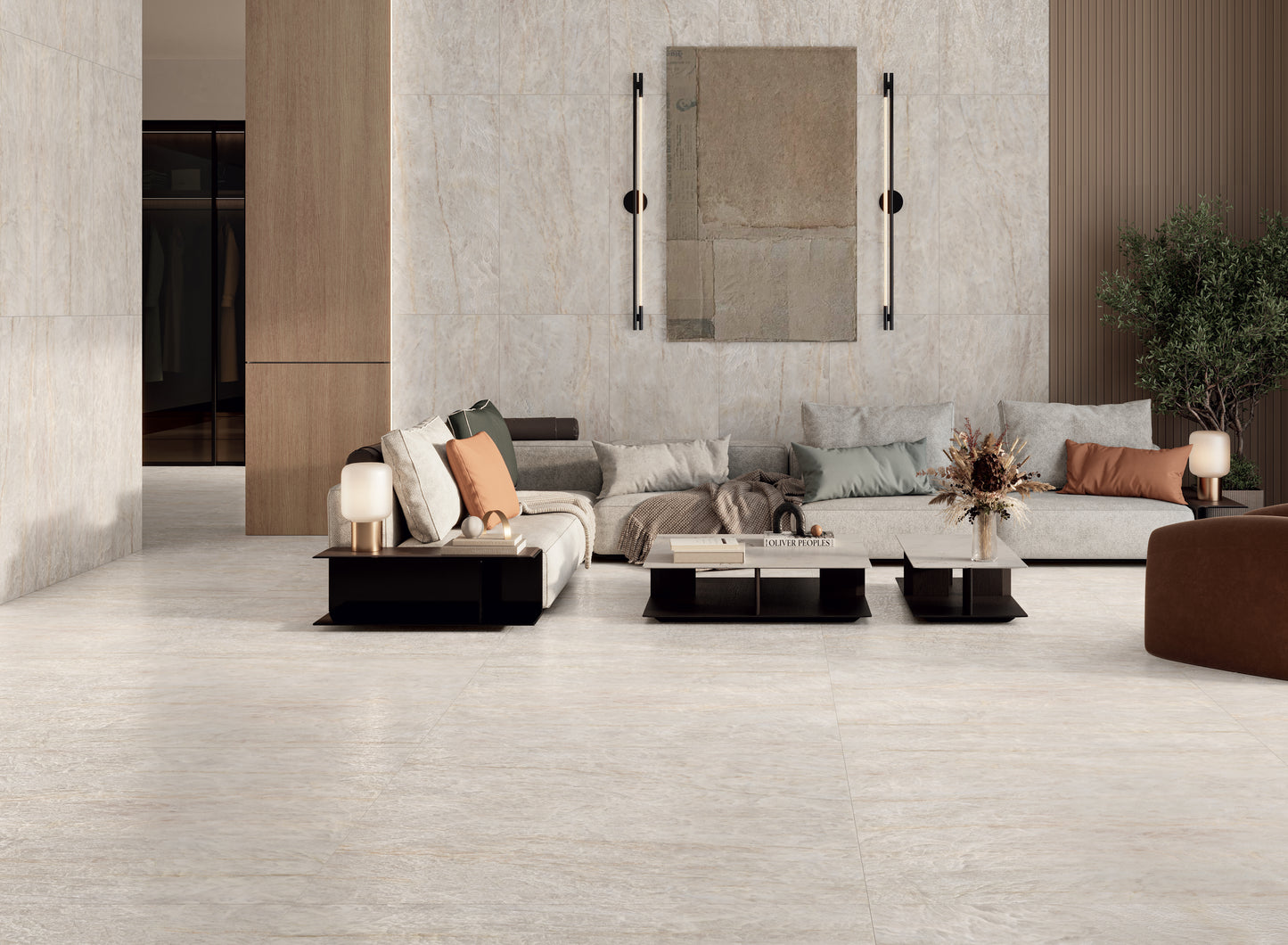 Porcelain Ceramic Tile - PRIS. LAB. NAICA Collection available in 2 sizes, 2colors and 1 finish.