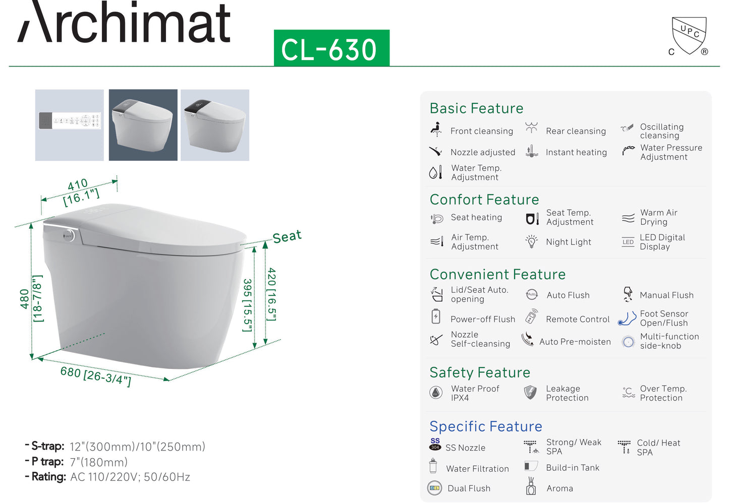 Intelligent Toilet CL-630