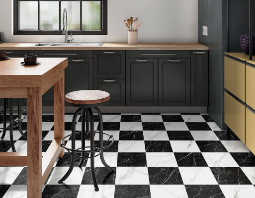 Porcelain Ceramic Tile - Calacatta Chekered Collection 3 Colors 1 Finish