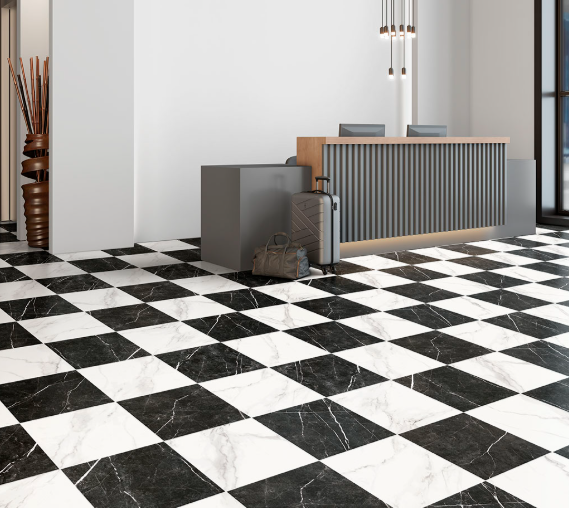 Porcelain Ceramic Tile - Calacatta Chekered Collection 3 Colors 1 Finish