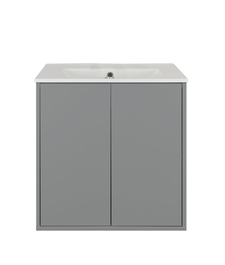 Light Grey (U12) Vanity 20in. Suspended 2 Doors with Countertop