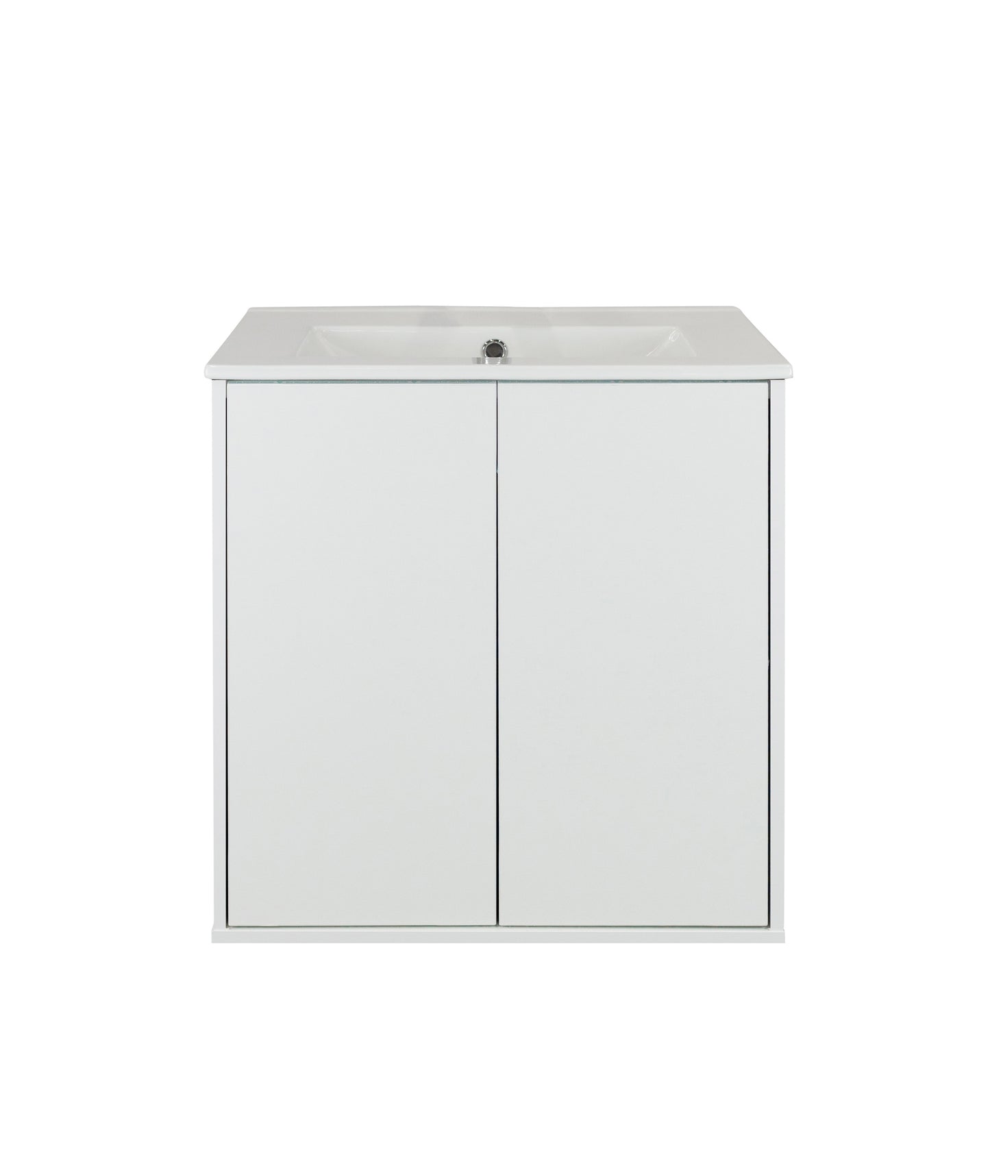 Vanité suspendu blanc Laqué de 20 po, 2 portes avec comptoir
