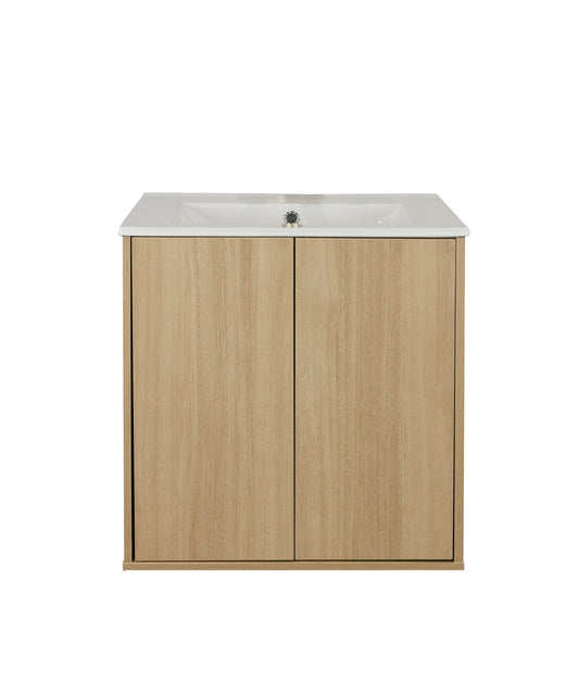 Vanité Natural Beauty de 20 po, suspendu, 2 portes et comptoir