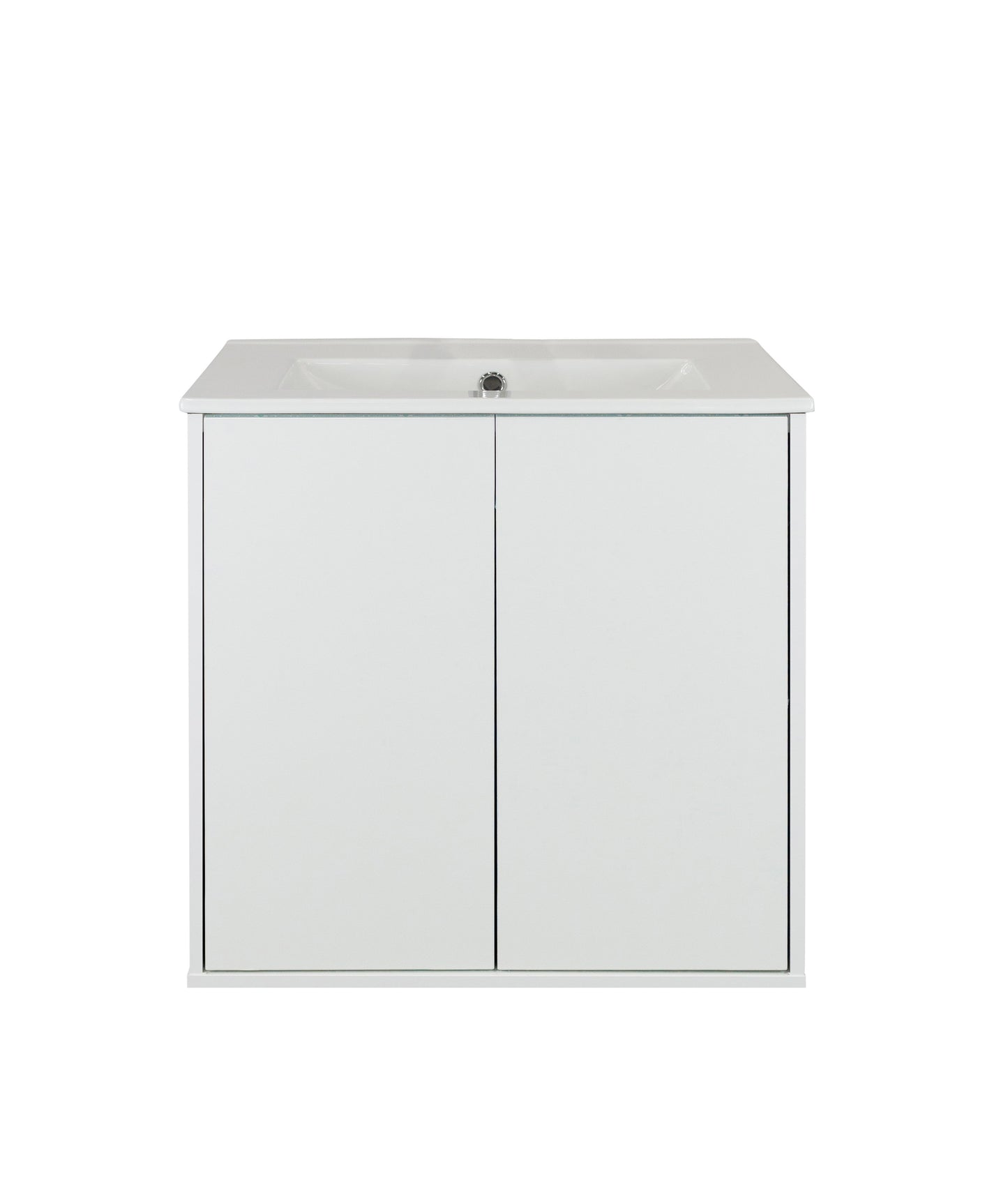 Vanité 24 Pouces Suspendu 2 Portes avec Comptoir 
Blanc Laqué