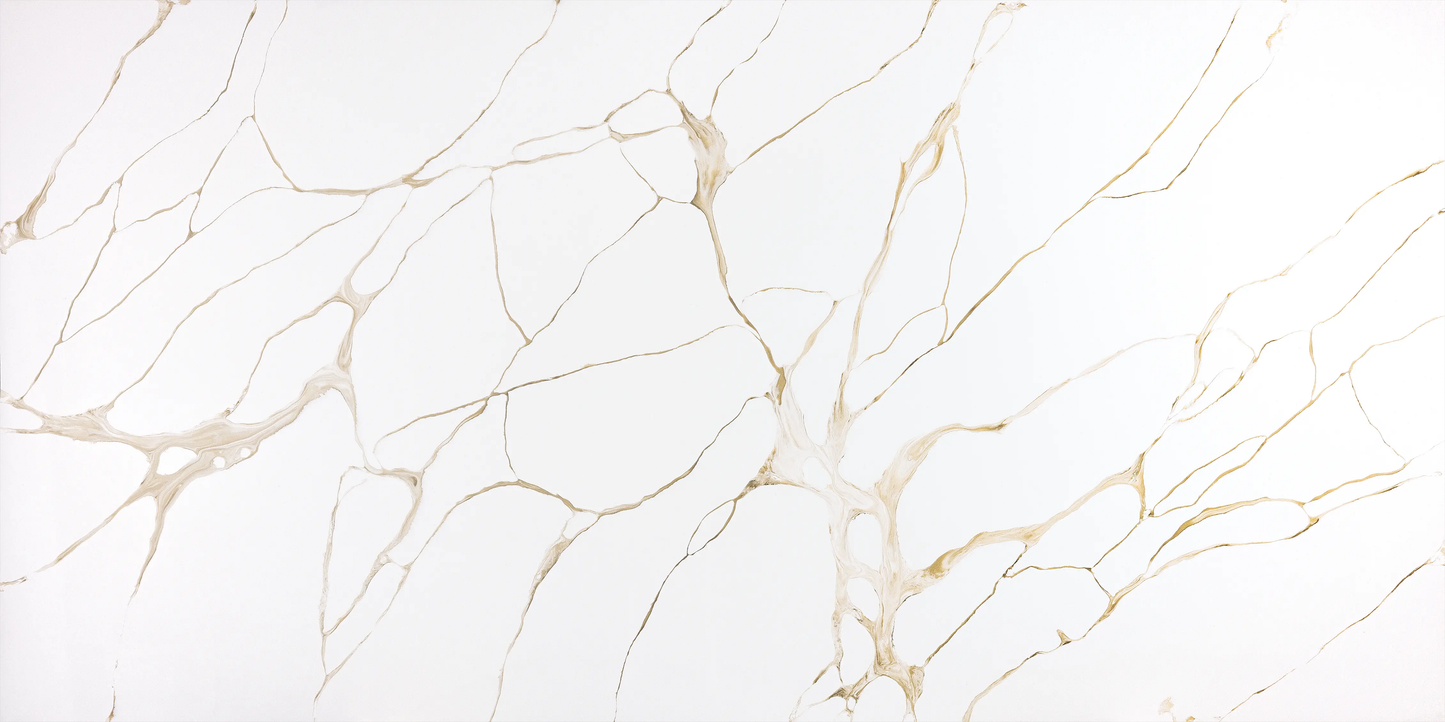 Countertop Quartz 2cm - 3cm TCE 4039 Golden Flow - 63x126 in