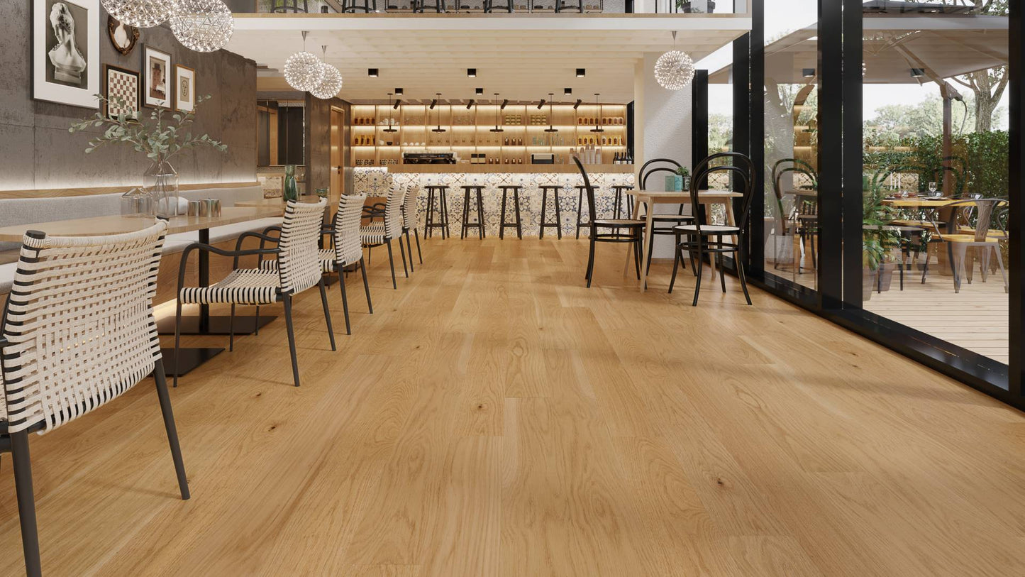 Engineered Hardwood Flooring American Oak 6 in Collection Honey Wheat