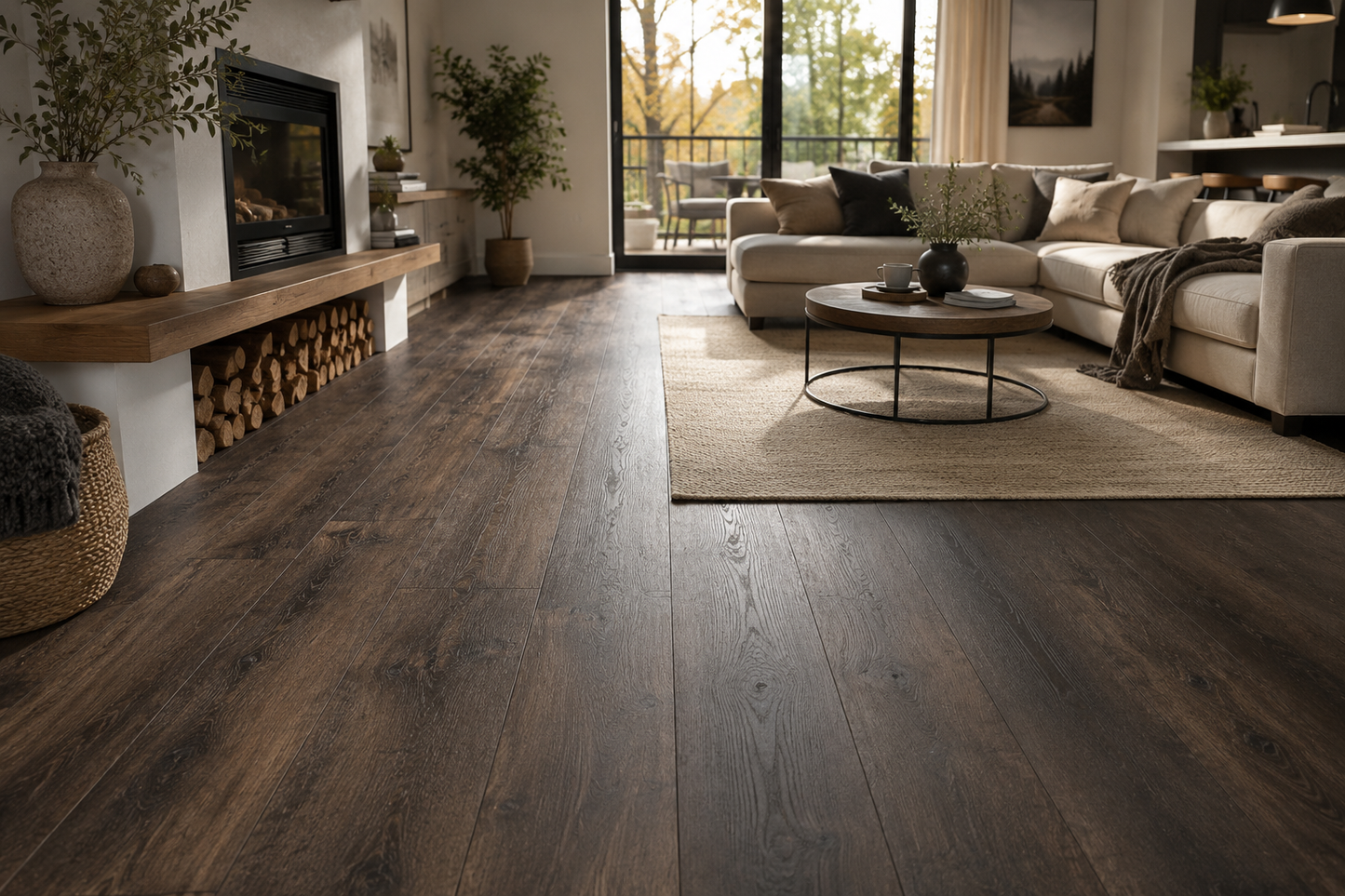 Laminate Flooring Collection 7.9x48 in 14mm 4 Colors