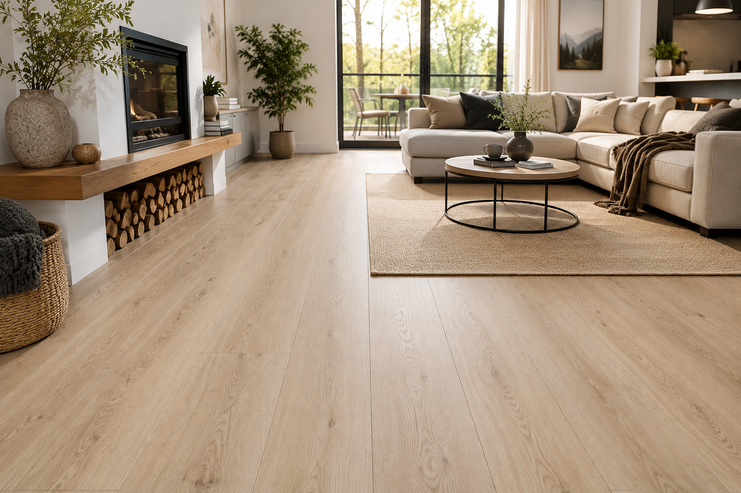 Laminate Flooring Collection 7.9x48 in 14mm 4 Colors