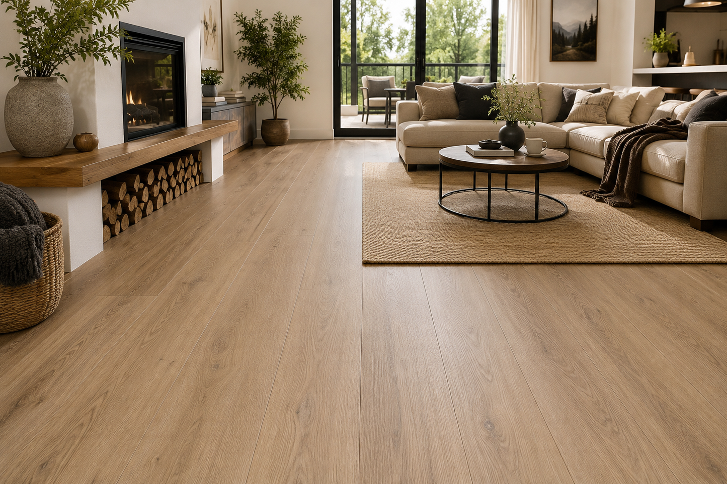 Laminate Flooring Collection 7.9x48 in 14mm 4 Colors