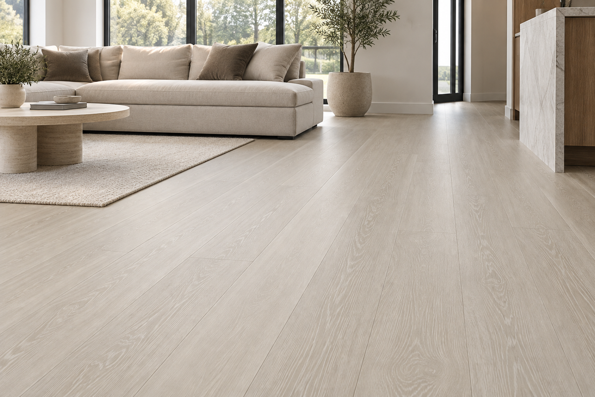 Plancher de  vinyle click8 mm, 7x60 Collection, disponible en 1 taille, 4 couleurs et 1 finition.