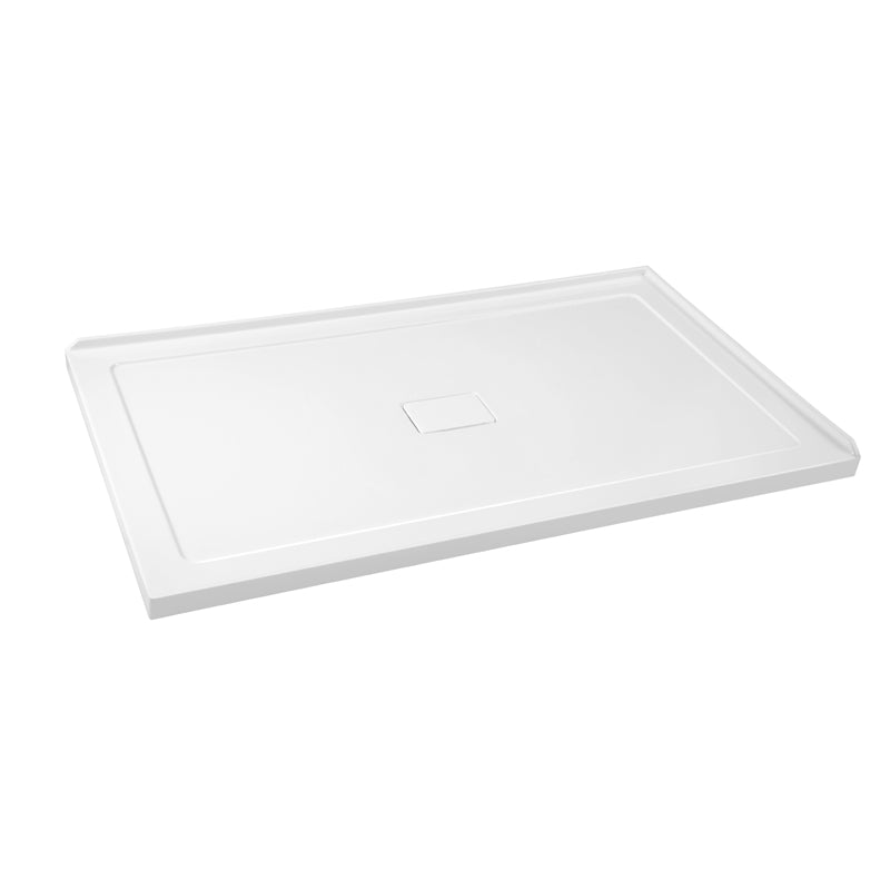 Shower Base Rectangle 2 Wall Centre drain Right To Wall 60x32x3 in