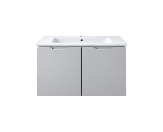 Vanity Suspended 24 in Gray 2Doors with countertop