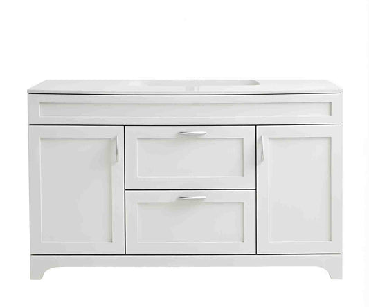 Vanity 48 in White 2 Drawers 2 Doors With Countertop