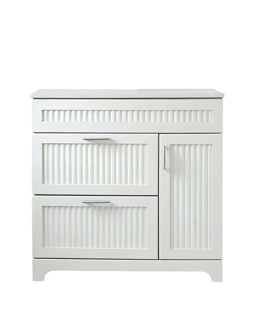 Vanité 36 pouces blanc 2 Tiroirs 1 porte avec comptoir 