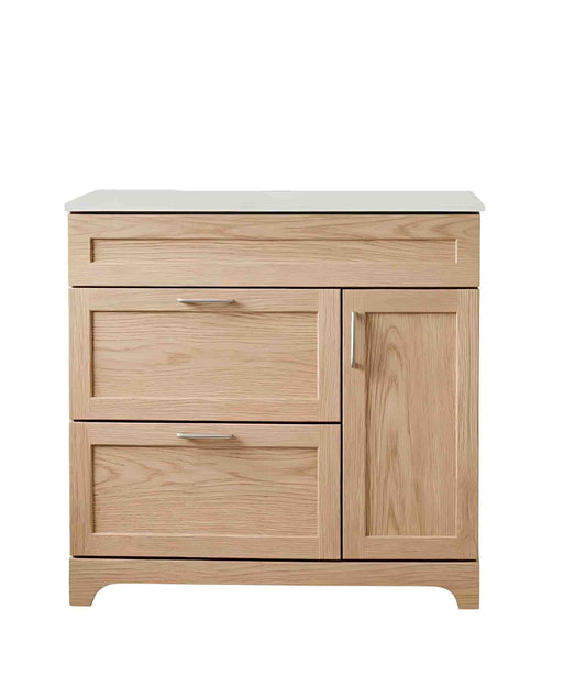 Vanité 36 po 2 tiroirs 1 Porte avec Comptoir  3 Couleurs