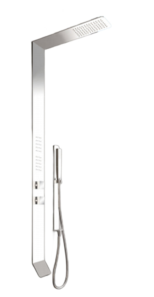 Colonne de Douche et Douche à Main avec Jets Acier Inoxydabl