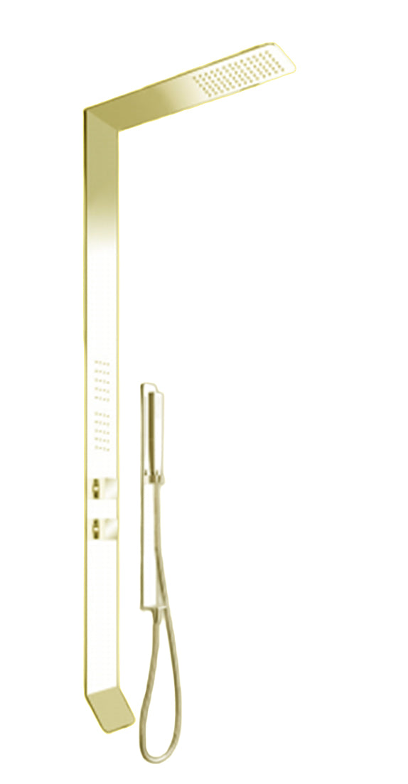 Colonne de Douche et Douche à Main avec Jets Acier Inoxydabl