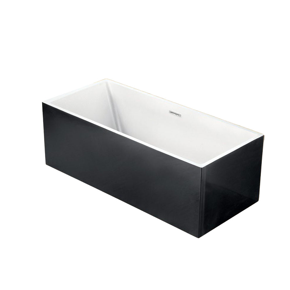 Baignoire autoportante Noir/Perle Dimensions (1700x750x575 mm) 67×30×23 po.