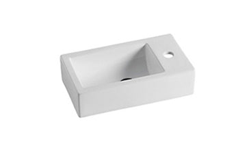 Drop-In Bathroom  Ceramic Sink 18x9.85x4.75 in