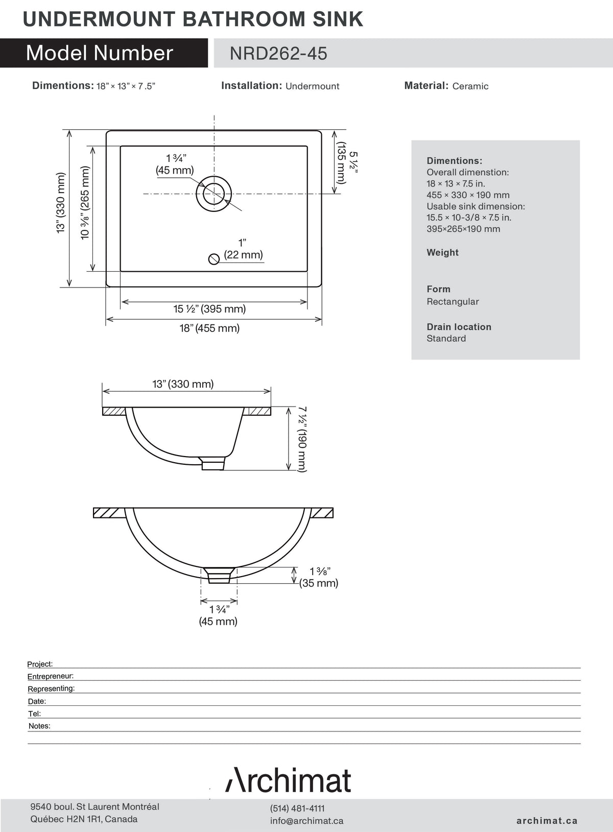 Undermount Bathroom Ceramic Sink