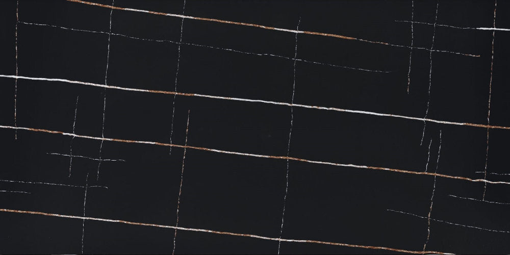 comptoir quartz Nero Marquina Gold 2cm - 3cm Z2237