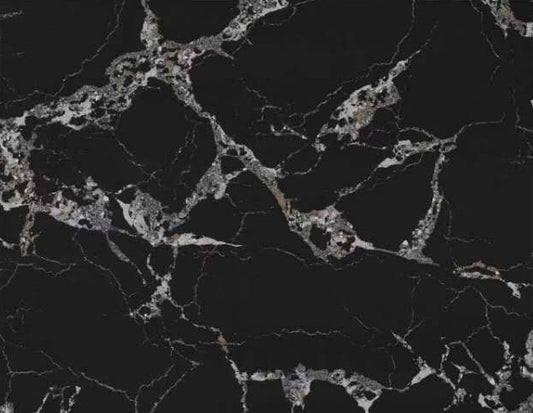 Comptoir en Quartz de Luxe Collection NeoMarmo 2cm - 3cm Nero Marquina 63x126 po