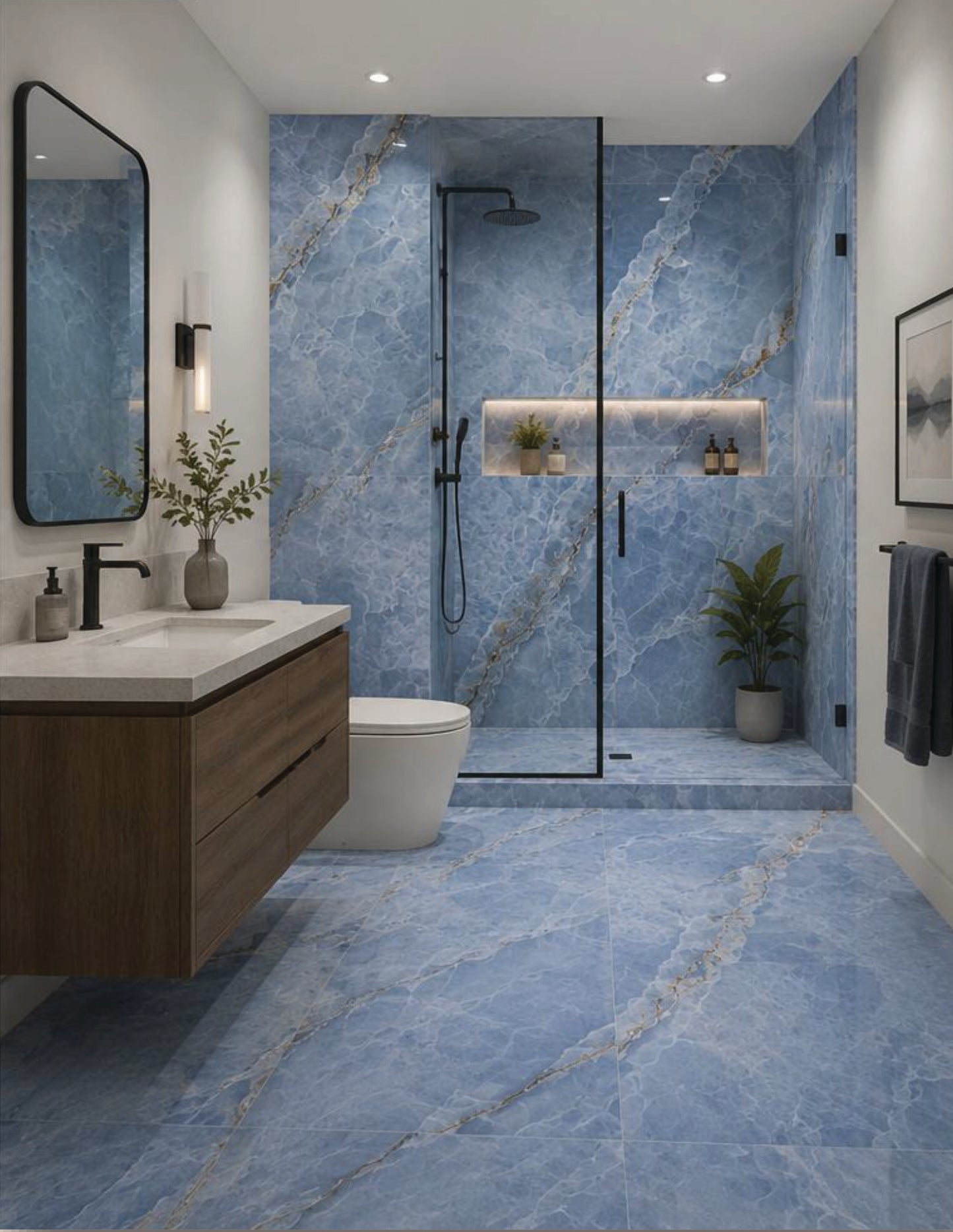 Porcelain Tile OCEAN Collection 2 Sizes 2 Colors 1 Finish
