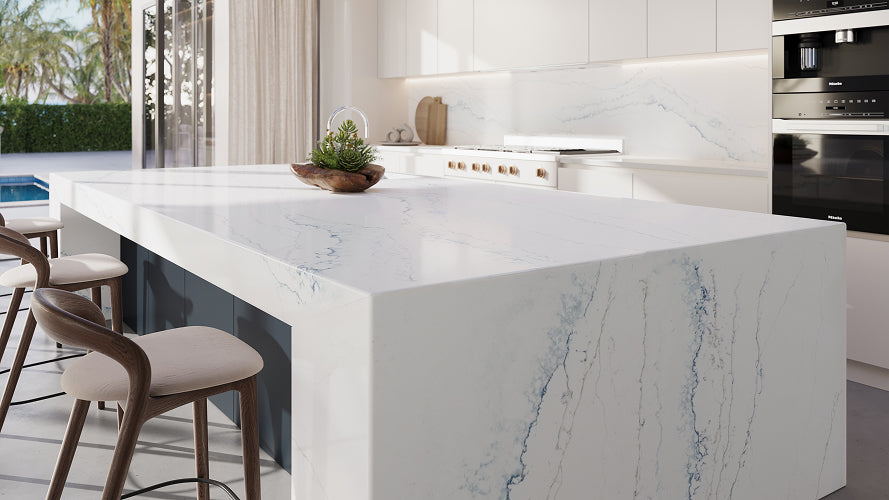 Comptoir en quartz 2 cm - 3 cm LXHA Ocean Ridge