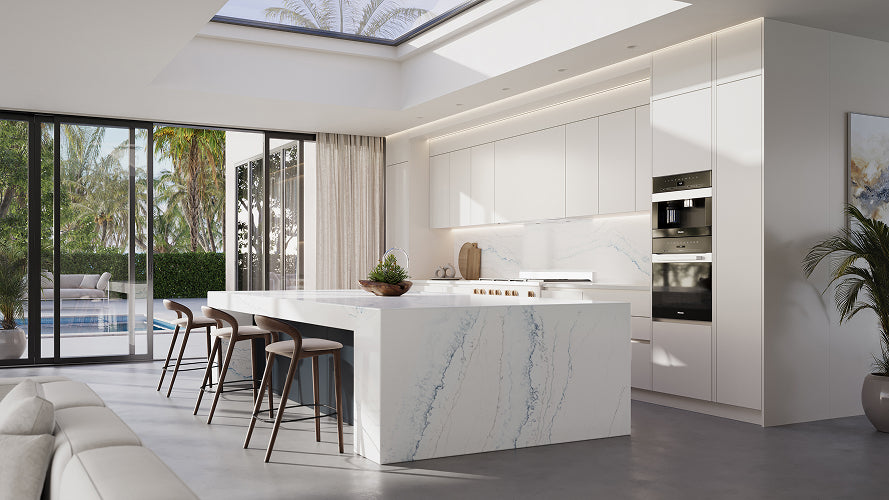 Comptoir en quartz 2 cm - 3 cm LXHA Ocean Ridge