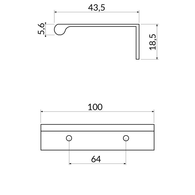 Handle R4583 64mm