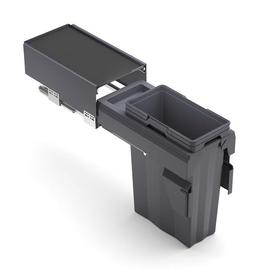 Poubelle coulissante MaxBin 12 po. 29L 1 bac anthracite